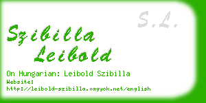 szibilla leibold business card